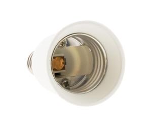 Zenitech - Adattatore Portalampada Maschio E14 a Femmina E27 - Lunghezza 5 cm - Bianco - Convertitore Pratico per Lampadine - Compatibile con Lampade da Interno - Materiale Resistente