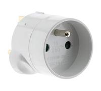 Zenitech - Adattatore Presa Viaggio UK Verso Francia - Presa Maschio UK a Presa Femmina FR - Certificato CE - Ideale per Viaggiatori e Uso Quotidiano - Pratico e Affidabile - : Bianco