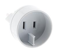 Zenitech - Adattatore Spina Maschio Europa a Femmina USA - Bianco - Compatto e Leggero per Viaggio - Sicurezza Bambini Integrata - Ideale per Dispositivi Elettrici Internazionali