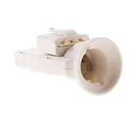 Zenitech - Attacco E27 con Spina DCL - Connessione Tramite Terminali a Vite per Fili Conduttori 0,5mm² a 1mm² - Potenza Max 60W a 250V - 2 Poli + Terra - Bianco