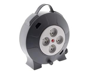 Zenitech - Avvolgicavo - 4 prese - 10m con interruttore