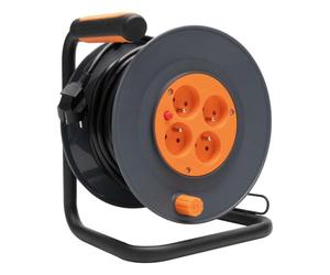 Zenitech - Avvolgicavo fai da te, 4 prese 16 A, 3G1,5 mm², 25 m