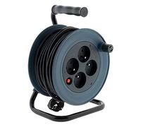 Zenitech - Avvolgicavo per uso domestico, 15 m, 3 G1 mm², colore: Grigio