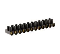 Zenitech - Barra di Connessione 12 Poli Sezione 10mm² - Compatibile con Cavi da 4mm² a 25mm² - Installazione Facile e Design Compatto - Alta Conductività e Sicurezza - Nero