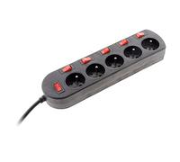 Zenitech Bloc SONO 5 prises 16A 2P+T + 6 interrupteurs câblé HO5VV-F 3G1,5mm² 3m