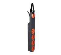 Zenitech - Blocco Multipresa Klipo per Lavori e Cantieri con Lampada LED - 3 Prese 2P+T e Porte USB A e C - Cinghia per Appensione Facile - Arancione - 4m