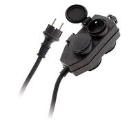 Zenitech - Cassa Di Derivazione 4 Presa IP44 - Cavo 3G 1,5mm² H07RN-F - Sicurezza Bambini Per Uso Esterno - Certificato NF - Nero - Lunghezza 5m