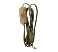Zenitech - Cavo con Interruttore per Lampada - Oro - Lunghezza 1,5 m - Sostituzione Cavo di Alimentazione - Conforme alle Norme di Sicurezza - Ideale per Ristrutturazione o Riparazione Lampade