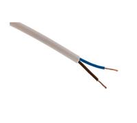 Zenitech - Cavo di alimentazione elettrica HO5VV-F 2 x 1,5 cm, colore: Bianco - 10 m