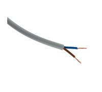 Zenitech - Cavo Di Alimentazione Elettrica H05VV-F 2x1mm² - Adatto Per Apparecchi Elettrodomestici - Resistente All'Abrasion e All'Umidità - Grigio - 10m