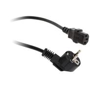 Zenitech - Cavo di Alimentazione Elettrica per Ufficio HO5VV-F 3G1mm² - Spina 2P+T 16A con Spina Femmina C13 - Potenza Massima 2300W a 230V - Classe I 60° - Nero - 2m