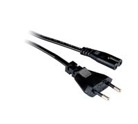 Zenitech - Cavo di Alimentazione per Rasoio e Radio - 2x 0,75mm² - 2P - 2,5A - 500W - Compatibile con Apparecchi Elettrici - Sostituzione Facile e Sicura - Nero - 1,5m