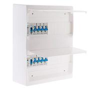 Zenitech -Cofanetto T1/T2 26 moduli Bianco Equato con 8 interruttori e 2 inter. diff. fornito con accessori - Zenitech