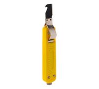 Zenitech - Coltello Per Spellare E Tagliare I Cavi - Tipo Jokary - Lama Precisa E Scivolo Mobile - Per Cavi Rotondi E Piatto 8 A 28 Mm - Vite Di Regolazione Profondità - Giallo - 165 Mm