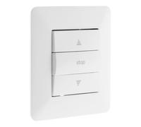 Zenitech - Comando Tapparelle 10A 2300W - Installazione a Incasso - Cablaggio Automatico - Regolazione Millimetrica - Norma NF - Bianco - 86 x 86 mm