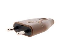 Zenitech - Connettore Elettrico Spina Maschio 2P 6A - Design Elegante e Creativo - Materiale Durevole per Utilizzo a Lungo Termine - Compatibile con Collegamenti Domestici - Marrone