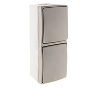 Zenitech - Deviatore + presa 16A 2P+T - stagna IP55 - Grigio - Orok