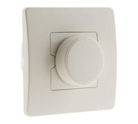 Zenitech - Dimmer Rotativo 60-300W - Facile Da Installare Con Viti E Ganci - Compatibile Con Scatole Standard - Certificato CE - Bianco - Installazione Senza Viti Visibili