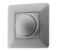 Zenitech - Dimmer Rotativo Compatibile LED 16A Titanio - Design Moderno e Finitura Opaca - Compatibile con Qualsiasi Tipo di Lampadina e Contenitore - 3 Pulsanti: Salita, Stop e Discesa - Titanio