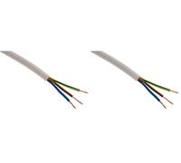 Zenitech H05VV-F 3G1mm² cavo di alimentazione bianco - 10m (Confezione da 2)