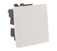 Zenitech - Interruttore A Due Vie Meccanismo Componibile e Personalizzabile - Compatibile Con Scatole D'Incasso Standard - Fissaggio a Vite e Ganci - Compatibile Con Piastre Di Finitura - Bianco