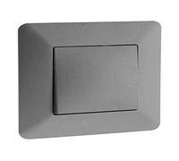 Zenitech - Interruttore A Due Vie Titanium Semplice - Artezo - Potenza Max 2300W 230V - Terminali Automatici - Design Moderno Finitura Opaca - Grigio - 86x86mm
