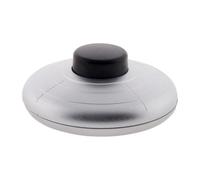 Zenitech - Interruttore a Piede Bi-Colore per Luminaire - Interruttore Rotondo con Pulsante - Compatibile con Lampade e Luminari - Dimensioni 6 x 6 x 4 cm - Argento
