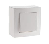 Zenitech - Interruttore Completo Va e Viene 10A in Sopraelevazione - Gamma Presto Pronto da Installare - Assemblaggio Completo con Cablaggio Semplificato - Design Moderno ed Elegante - Bianco