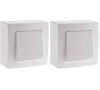 Zenitech - Interruttore Completo Va e Viene 10A in Sopraelevazione - Gamma Presto Pronto da Installare - Assemblaggio Completo con Cablaggio Semplificato - Design Moderno ed Elegante - Bianco