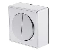 Zenitech, Interruttore doppio bidirezionale da superficie Vulco 10A, in policarbonato, 7x7x3 cm norme CE, garanzia di 2 anni, controllo dell'illuminazione a due punti