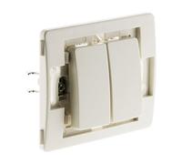 Zenitech - Interruttore Doppio Invertitore Venus 10A - Terminals Automatici - Compatibile con Apparecchiatura Venus - Certificato NF e CE - Facile da Installare - Bianco