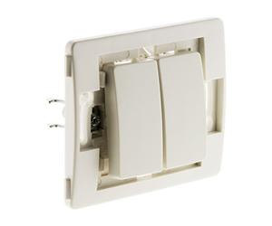 Zenitech - Interruttore Doppio Invertitore Venus 10A - Terminals Automatici - Compatibile con Apparecchiatura Venus - Certificato NF e CE - Facile da Installare - Bianco