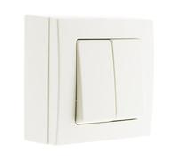 Zenitech - Interruttore Doppio Va E Viene 10A Superficie Borne Automatica - Potenza Massima 2300W A 230V - Installazione Facile, Compatibile Con Modanature Standard - Bianco