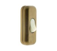 Zenitech - Interruttore Unipolare 2A - Design Spesso e Discreto per Interni Moderni - Compatibile con Installazioni Elettriche Standard - Marrone - Potenza Max 2A