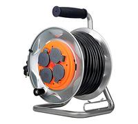 Avvolgitore IP44 4 prese 16A 3G2,5mm² - Arancione - Zenitech (25m)