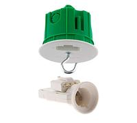 Zenitech - Kit DCL Punto Centrale Muri Pieni Ø67 mm - Verde - Include Spina, Portalampada E27 e Gancio NF - Ideale per Installazione Illuminazione a Parete - Kit Completo per Lampade