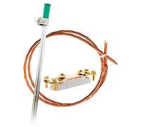 Zenitech - Kit Di Installazione A Terra - Barretta + Picchetto + Treccia - Componenti Pronti All'Uso - Prestazioni Sostenibili E Protezione Elettrica - Residenziale E Professionale - Verde - 10m