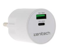 Zenitech - Mini caricatore USB A+C, ricarica rapida, 20 W