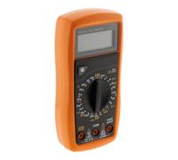 Zenitech - Multimetro Antishock 17 Calibri - Schermo LCD 15mm con Spegnimento Automatico 15 Min - Pulsante di Mantenimento Misurazioni - Selettore Rotativo - Accessori Inclusi - Arancione