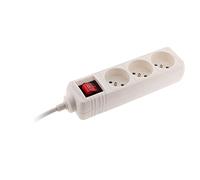 Zenitech - Multipresa 3 Prese 16A 2P+T con Interruttore - Bianco - Cavo HO5VV-F 3G1 mm² 1 m - Multipresa Compatta per Dispositivi Elettrici e Lampade - Organizzazione Ottimizzata e Sicura