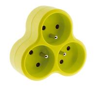 Zenitech - Multipresa a 3 prese triangolari, 3 x 16 A, 3 x 16 A, colore: anice