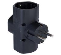 Zenitech - Multipresa Triplite Schuko 16A - Prese Europee Sicure - Plastica Resistente per Uso Quotidiano - Compatibile con Dispositivi Ad Alto Consumo - Nero