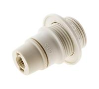 Zenitech - Noname 140712 Portalampada Termoplastico E14 con Ghiera Semplice - Bianco - Finitura Liscia - Tensione Max 250V - Intensità Max 2A - Ideale per Illuminazione Interna - Installazione Facile