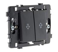 Zenitech - Ordine Tenda Avvolgibile Terminali Automatici - Fissaggi a Gancio e a Vite - Installazione Compatibile Scatole Standard - Montaggio Facile e Veloce - Nero - 10cm