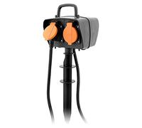 Zenitech - Palo 2 prese 2P+T cavo H07RN-F 3G1,5mm² IP44 + programmatore - Zenitech