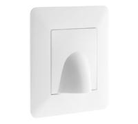 Zenitech - Placca Uscita Cavo 16A - Bianco - Incasso Pronta da Posare - Compatibilità Universale Scatola da Incasso - Facciata Regolabile Superfici Irregolari - Supporto a Scatto 86x86 mm