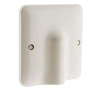 Zenitech - Placca Uscita Cavo 32A - 100 x 100 mm - Bianco - Con Fermacavo - Fissaggio a Vite - Materiale Antiurto - Per Gestione e Protezione Cavi Elettrici