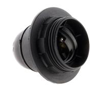 Zenitech - Portalampada E27 con Ghiera - Realizzata in Termoplastica Resistente - Compatibile con Tutti i Tipi di Lampade - Tensione 250V - Capacità 4A - Nera - 10cm