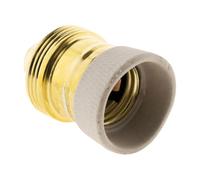 Zenitech - Portalampada E27 in Ottone - Collare in Porcellana - Terminali a Vite - Dorato - Norme CE - Per Lampade e Lampadari - Design Elegante e Durevole - Ideale per Illuminazione Interna