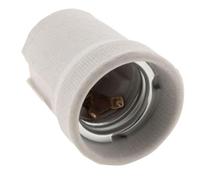 Zenitech - Portalampada E27 in Porcellana - Attacco a Vite Senza Anello - Tensione Massima 250V - Intensità Massima 4A - Ideale per Illuminazione Interna - Bianca